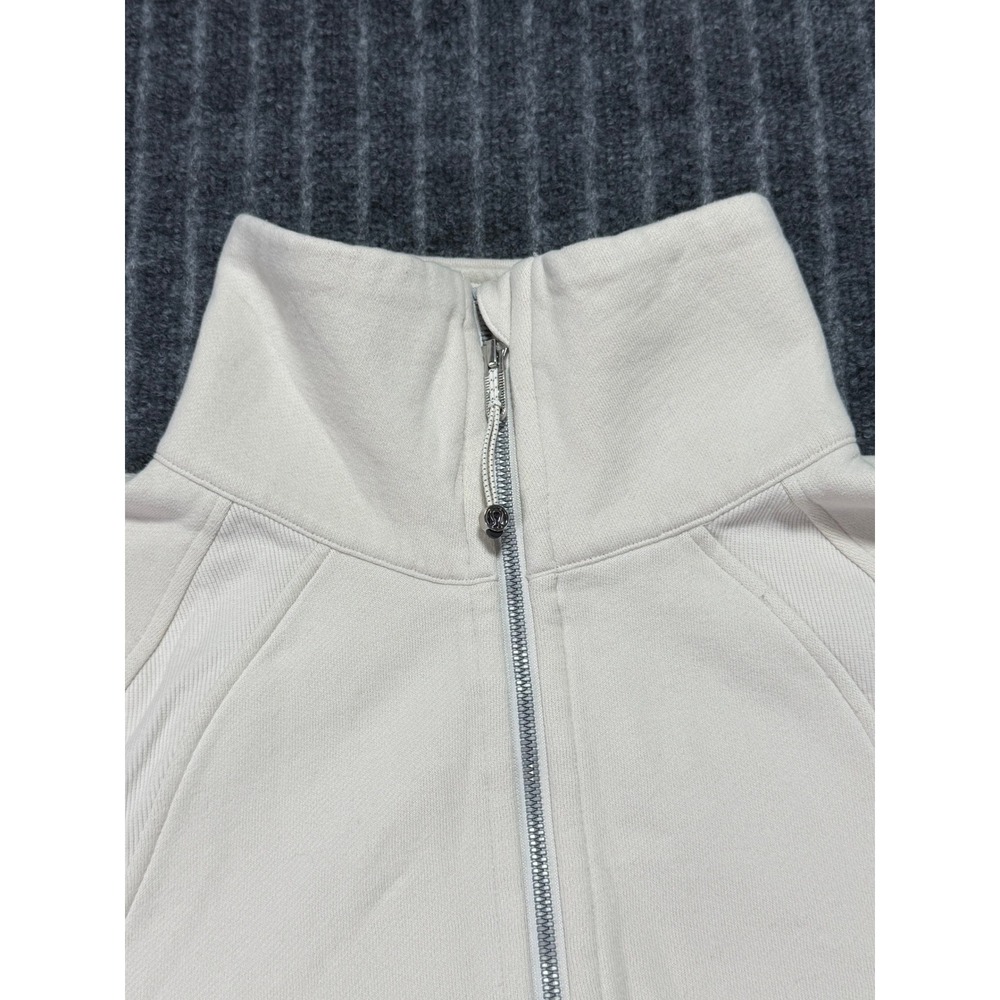 Lululemon Scuba Oversized Half Zip Pullover M/L Cream Cropped Sporty Neutral - Picture 2 of 7